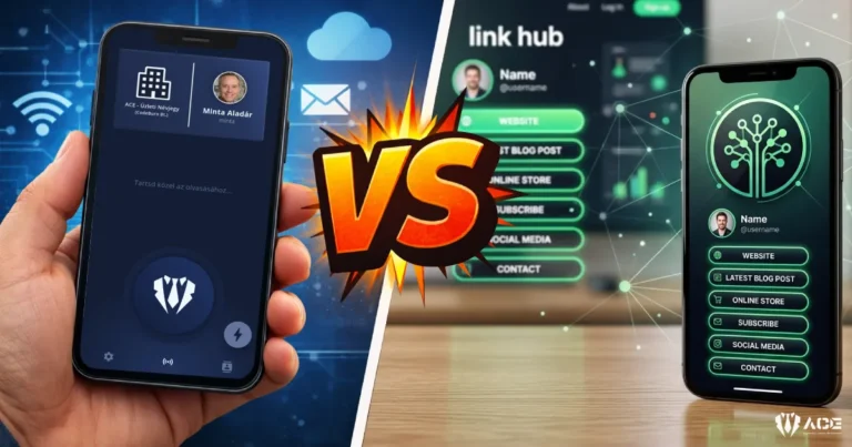 Digitális névjegy vs Lintree