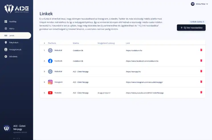 Minden link egy helyen